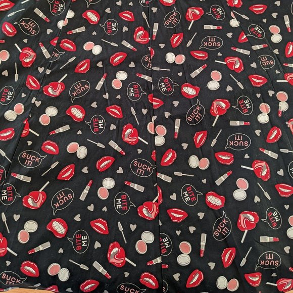 Dangerfield Dresses & Skirts - Black Revival skirt in an AU 20 with pink and red lipstick print